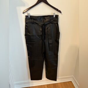 Wilfred Black Vegan Leather High Waist with Belt